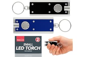 SOL 2pk LED Keyring Torch – Compact Pocket Light with Built-in Batteries – Mini Keychain Torch for Camping, Hiking, Outdoor Adventures, Travel, Emergency Situations & Everyday Use