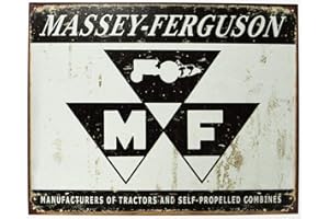 CHINLY Massey Ferguson Panneaux muraux en étain Vintage Peinture sur Fer Art rétro Avertissement Plaque de métal décor pour Road Home Store Café Bar