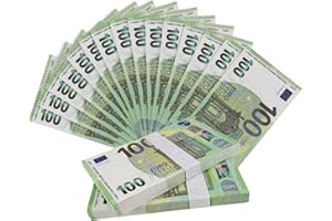 RHHGHY 200 Pcs Prop Money, €100 Fake Money, Toy Money, Pretend Money, Fake Notes, for Movies, Advertising, Party, Fancy Dress, Play Board Games