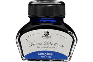 OCTOPUS FLUIDS La mejor tinta de escritura de gran calidad para bolígrafos y plumas, en diferentes colores 30ml, color azul cobalto 30 ml