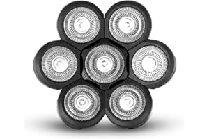 LOEVERY Lame di Ricambio per Rasoio Rasoio Elettrico, Lama di Ricambio per Barba 7 Teste per Uomini con una Rasatura Pulita, Lama di Ricambio Barba Doppio Capelli Trimmer per 5 6 7 Teste Rasoio Elettrico