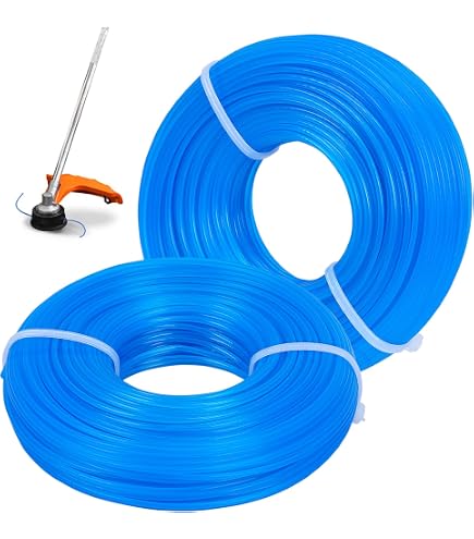 Atyhao Rasentrimmer-Spule Mit 2,4 Mm Nylonfaden - 120 M, Rund, Für Benzin-Rasentrimmer