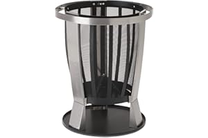 ‎LANDMANN LANDMANN 11804 Feuerkorb | Mit Meshgitter zum Schutz vor Funkenflug & Integriertem Holzaufsteller | Blenden und umlaufender Tragerand aus Edelstahl | Korpus und Bodenplatte lackiert [55 x 55 x 69 cm]