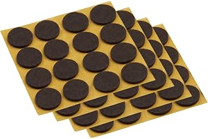 Metafranc Filtglidare Ø 17 mm – självhäftande – brun – 100 stycken – effektivt skydd av dina möbler och stolar, set med glidf