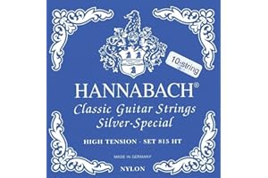 Hannabach 652606 Klassikgitarrensaiten Serie 815 für 8/10 saitige Gitarren/High Tension Silver Special - E6