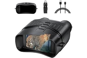 REWIAR Night Vision Goggles for Hunting, Stargazing, Traveling and Hiking with Type-C Cable, 4K Infrared Night Vision Scope Military, Anti-Shake Motion Detection