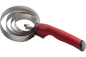 EKKIA Générique - Etrille métallique ronde poignée soft - rouge