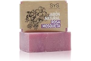 SYS Labnatur Jabón Natural de Rosa Mosqueta – Vegano y Artesanal con Aceite de Rosa Mosqueta y Oliva – Suaviza, Regenera y Nutre – Para Manchas y Estrías – Hecho en España – 100g