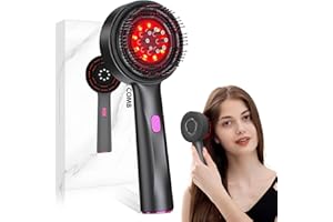 MAPILLE Brosse de massage électrique cuir chevelu, applicateur d'huile capillaire lumière rouge