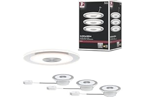 ‎PAULMANN Paulmann 92907 LED Einbauleuchte Whirl rund Einbaustrahler 3x5,5W Deckeneinbauspot Alu Satin Einbaulampe Einbaulicht dimmbar Deckeneinbauleuchte