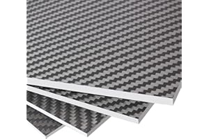 FANCYWING 200X300X3.0MM 100% 3K Carbon Fibre Laminate Plate Twill Weave Panel Sheet 3.0MM Thickness (Matte Finish)