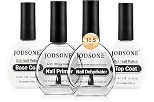 ‎JODSONE JODSONE 4Pcs Base Coat Top Coat Nagel Primer Nagel Dehydrator
