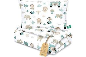 Barntäcke utan överdrag Set 100X135 cm bomull baby täcke med kudde för babysäng spjälsäng barnsäng småbarn filt lätt andas Oeko Tex hela året Afrika