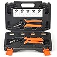 iCrimp SN Ratcheting Crimper Tool Set with 5 Quick Changing Dies for IWS4 Solar Connector, Insulated & Non-Insulated Terminal, Open Barrel Dupont Connector, End Sleeve Ferrule