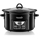 Crockpot Slow Cooker | 4.7 Liters (up to 5 People) | Programmable Countdown Timer | Black [SCCPRC507B]