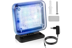 GOMETY Simulateur TV LED 12 avec 3 programmes, Dummy TV, simulateur d'énergie minuteur, adaptateur inclus, protection