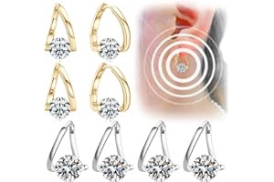 TDWE 8PCS Lymphvity Germanium Ohrring Lymphdrainage Magnet Damen Magnetfeldtherapie Lymphatische Ohrringe für Frauen und Mädchen
