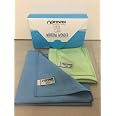 Set Nettoyage Vitres ProWIN Window Wonder - Chiffon Microfibre Vert Et Bleu - Brillant Sans Traces