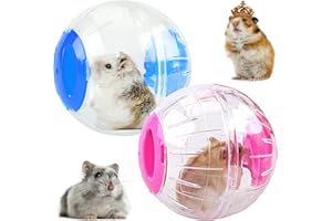 INHEMING 2 Piezas Bola de Ejercicios para Roedores,Bola para Hámster Transparente, Pelota para Correr de Hámster,Mascota Pequeña, Hamster Run Ball - 12 cm