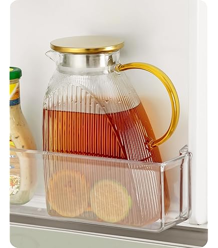 Waterkan – glazen kan – robuust glas - voor warm en koud water, ijsthee, koffie, melk