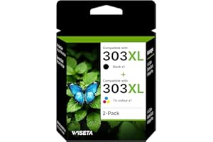 303 XL Druckerpatronen Multipack für HP 303 Druckerpatronen Schwarz und Farbe für HP 303XL für HP Envy Photo 6220 6230 6232 6234 7134 7830 für HP Inspire 7200e 7220e für HP Tango X Patronen (2er-pack)