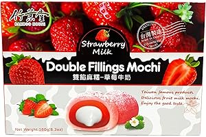 VMART Bamboo House Double Fillings Mochi Strawberry Milk 180g