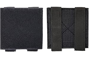 RALSPEC 1 Panel de identificación MOLLE con Gancho y Bucle de 10 cm x 10 cm para Parches tácticos de Moral, Insignias, Mochilas, Chalecos, Bolsas, Parche (Negro)