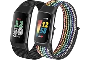 YCHDDER Solo Loop Nylon Straps Only Compatible with Fitbit Charge 6 Straps/Fitbit Charge 5 Straps for Women Men,Adjustable Soft Sport Replacement Band Wristband for Fitbit Charge 6/Fitbit Charge 5