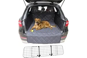 Shield Autocare Dog Guard for Car Boot Bundle with Quilted Boot Liner Protector | Heavy Duty Universal Fit Cover for Cars, Estates & SUV's