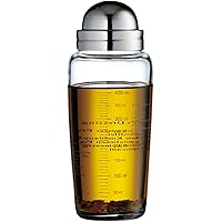 WMF Salat Dressingshaker, Glasbehälter mit Skalierung, mit 5 aufgedruckte Rezepte, Glas, Cromargan Edelstahl…