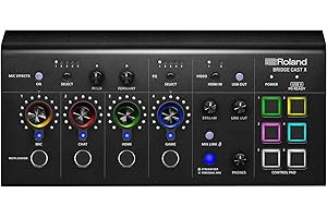 Roland Mezclador de doble bus para gaming y captura de vídeo BRIDGE CAST X | Interfaz de streaming de audio profesional para gamers online y más | DSP de hardware de 32 bits