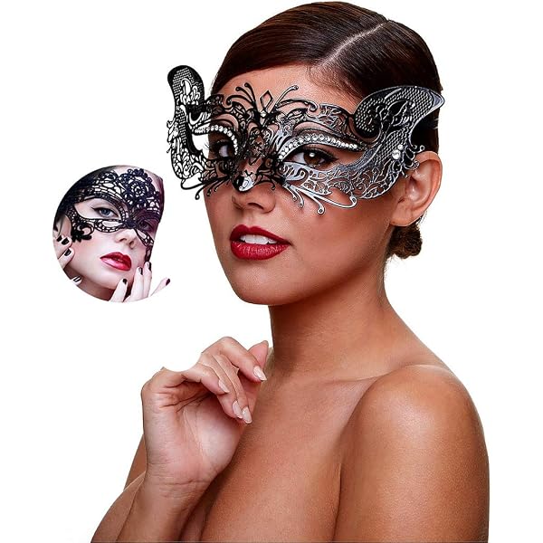 Schwarze Spitzen-Maske Mit Band - Elegante Maskerade-Maske Für Halloween & Partys