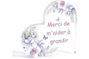 FLEXITONIC Cadeau Fete des Meres Idee Cadeau Maitresse d'école Fin d'année Merci Maitresse Cadeau Atsem Maternelle Acrylique Cadeau Personnalisé Cadeau Nounou Original Cadeau Atsem Cadeau Professeur Cadeau Aesh