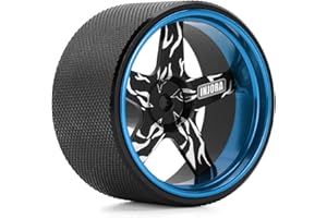 INJORA Wyzwalacz kierownicy nadajnika RC, aluminium, 5 szprych, do nadajnika TQI TRX4M TRX4 TRX6 (niebieski)