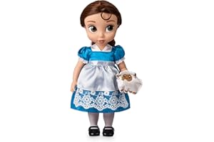 Disney Store: muñeca niña Coleccionable de la Princesa Bella (colección Animators), La Bella y la Bestia, 39 cm, Pelo enraizado, Traje y Zapatos realistas, Oveja en Raso Acolchado, Mayores de 3 años