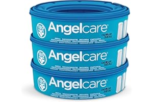Angelcare - Nappy bin Refill Cassettes - Compatible with Angelcare Nappy Disposal System - Pack of 3