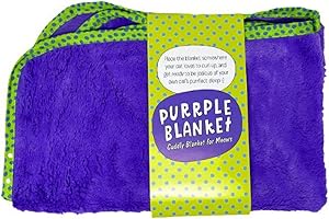 WufWuf MyMeow Purple Blanket | Cat Plush Bedding | Luxuriously Soft, Easy-to-Clean Blanket for Your Cat's Purrfect Sleep