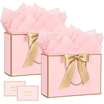 Sac Cadeau Fleuri Vintage Avec Ruban - Élégant Et Solide, Parfait Mariage, Anniversaire, Noël - Carton Haute Qualité - 6