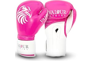 Valour Strike Boxing Gloves for Men Women Ladies | Set Ounce 16oz 14oz 12oz 10oz 8oz For Pro Sparring Kickboxing MMA Muay Thai or Boxercise Training Workout