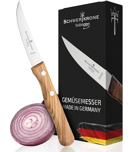 GEMÜSEMESSER Von WINDMÜHLEN – Handgeschliffen, Buchenholzgriff, Klingenlänge 8,5 Cm, Rostfrei