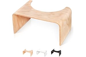 Well Care Taburete de Baño de Madera - Reposapiés fisiológico de Inodoro para Adulto - Favorece la posición Squatty contra el estreñimiento en el WC