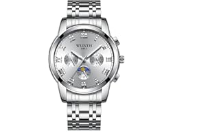 Ackssi Men Analog Quartz Watch with Stainless Steel Strap ACKM-015-03