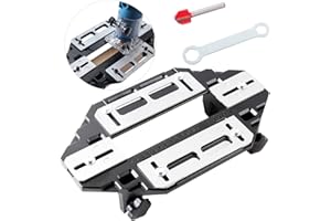 ALETO Aluminum Woodworking Tools Door Hinge Jig Woodworking Hole Opener Positioning Drilling Slotter Lock Guide Plate for Door Lock Installation