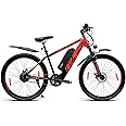 NINETY ONE ZX | Electric Cycle | 10.4Ah Battery | 27.5T | 91 Tuf Shox Front Suspension 80mm Travel | 250 Watt IP65 BLDC Motor | 85% pre-Assembled | 2 Years Battery Warranty | Black Red