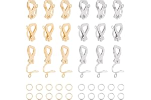 ‎UNICRAFTALE UNICRAFTALE Ohrring-Konverter, 2 Farben, 304 Edelstahl, 12x6 mm, 40 offene Sprungringe, 20 Stück