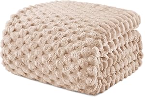 Exclusivo Mezcla Manta Cama Color Camel - Manta Sofá, Manta Polar, Franela Doble Cara Suave, Ligera y Fácil Cuidado, Todas Estaciones, Jacquard Elegante, 150x200 CM