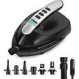 SereneLife Digital Electric Air Pump Compressor - 110W 12 Volt Quick Air Inflator W/Lcd, 0-16 Adjustable Psi - For Water Sport Inflatable Sup Stand Up Paddle Board - Slpump20