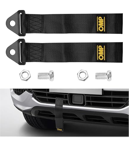 Car Tow Towing Strap Rope Belt Racing Rally Drift Hook Bumper Trailer