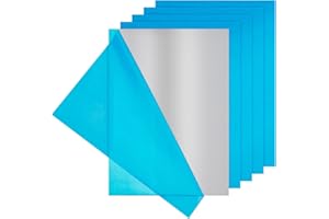 BENECREAT 10PCS 18x13cm Aluminium Panel Plate with Protective Film, 0.5mm Silver Aluminium Practice Sheets for Jewelry Making Hand Stamping Embossing