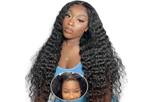 TNICE Perruque Bresilienne Bouclée Cheveux Humain 4x4 Lace Wig Glueless Wig Human Hair Curly Wig Perruque Naturelle Sans Colle Pour Femme 180% Density Perruque Femme Couleur Naturelle 20 pouces (50cm)